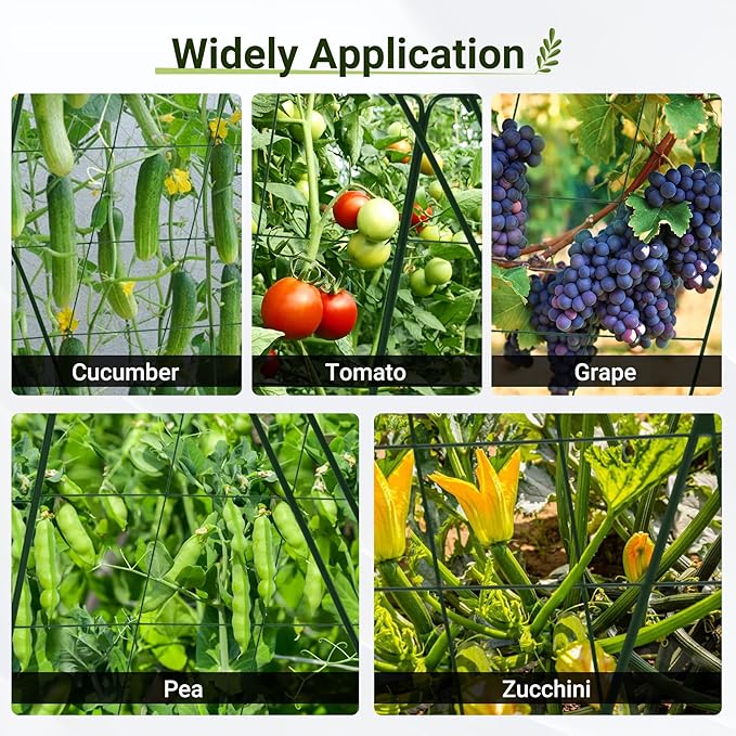 Cucumber Trellis for Garden - 2 Pack, 48" L x 16" W Garden Trellis for Climbing Plants Outdoor with Support Structures, A Frame Trellis for Climbing Vegetables Peas, Vine, Bean