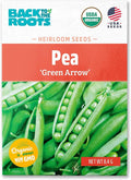 Back to The Roots 100% Organic Seed Packet - Pea 'Green Arrow' 8.4g