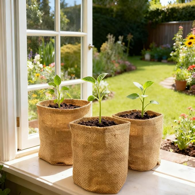 Sunflower Seed for Planting, Windowsill Plant Growing Kit with Planting Bags, Coir Soil & Tools Indoor Garden Plant Starter Kit, Sunflower Gifts, Gardening Gifts for Women & Men
