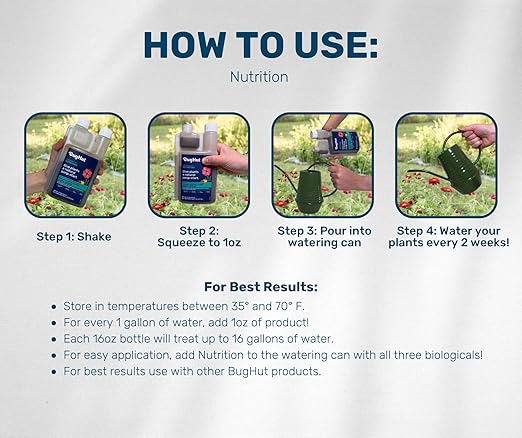 BugHut Nutrition Natural Fish Fertilizer for Plants with Seaweed - Nourishing Plant Food Packed with Micronutrients - Organic Fertilizer for Flowers, Vegetables and Indoor Plants - 16 fl oz