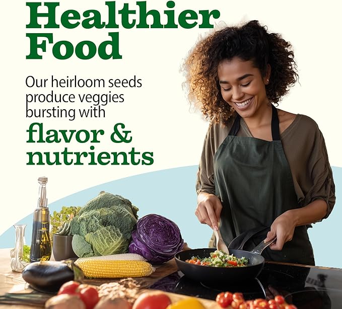 HOME GROWN 70 Variety Vegetable & Herb Seeds 32,000+ USA Non-GMO Heirloom Survival Seeds Garden Kit for Spring, Fall, Winter Indoor & Outdoor Planting Starter Set for Home Gardeners & Preppers