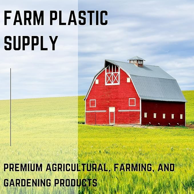 Farm Plastic Supply Hydroponics 6 mil Black Plastic Sheeting - Hydroponic Growing Kit, Hydroponic Liner, Hydroponics, Hydroponic Growing, Pond Liner, Black Plastic Sheeting (20' x 10')