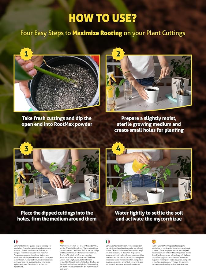 RootMax - Mycorrhizal Fungi (75 g/2.64 oz) | Rooting Powder for All Plants, Trees, Flowers & Edibles | Direct to Root Inoculant | Treats 15+ Plants