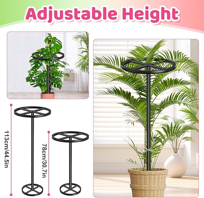 Metal Dragon Fruit Trellis, Adjustable Durable Dragon Fruit Plant Trellis Vertical Indoor Support Frame for Climbing Plants Trees Cactus Garden Outdoor Potted Support,1 Pcs