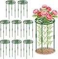 8 Pack Peony Cages and Supports, 11.8" D x 25" H Plant Supports for Outdoor Plants, Peony Support Cage Flower Support Rings, Plant Support Ring for Rose Tomato Hydrangea Strawberry