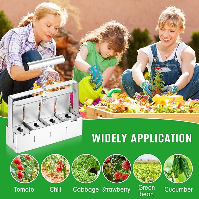 Manual Soil Block Maker Micro Soil Blocker Set 2 inch Soil Block Soil Blocking Tool for Seed Stater Tray