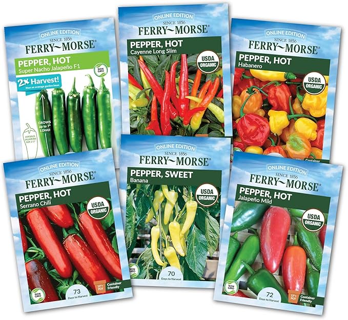 Ferry-Morse Pepper Enthusiast Non-GMO Seed Variety Pack - 6 Pack