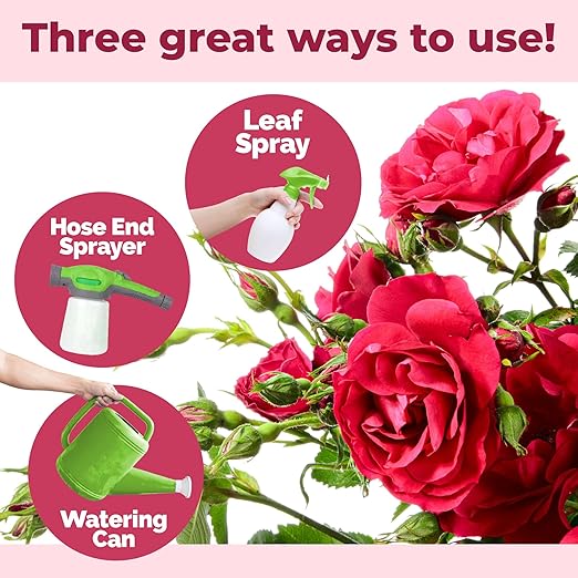 Rose Bush Fertilizer – Liquid Plant Food for More Blooms, Bigger Flowers & Stronger Stems, 8 oz