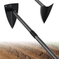 Garden Hoe 71 Inch Long Handle, Heavy Duty Trenching Hoe with Sharp Edge Blade, Triangle Weeding Hoe for Weeds Removal, Cultivating, Digging, Loosen Soil, Landscaping