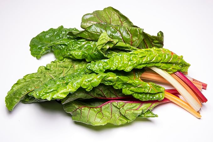 TKE Farms & Gardens - Rainbow Swiss Chard Seeds for Planting, 175+ Heirloom Non-GMO Seeds, Vibrant Mix of Red, Pink, Gold and Green Stems, Sweet Tender Leaves, Nutritious, Easy-to-Grow Garden Favorite
