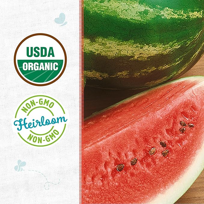 Back to The Roots 100% Organic Seed Packet - Watermelon 'Crimson Sweet' 1.7g