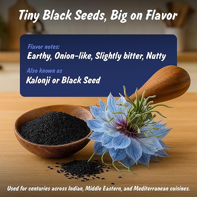 Spice Profile USDA Organic Nigella Seeds, Lab Tested for Heavy Metals, Resealable 4 oz Pouch, Kalonji, Semillas de Nigella