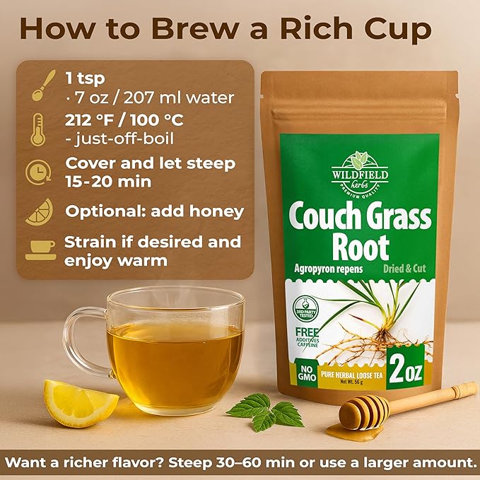 2 oz. Couch Grass Herbal Tea (Agropyron repens) – 56g Dried Couch Grass Herb Tea Hierba Cañuela