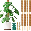 ALENEY Moss Pole, 8 Pack 17 inch Monstera Plant Support Stackable Moss Poles for Plants, Coir Totem Pole Tall Moss Pole for Climbing Plants, Sphagnum, Indoor Potted Plants