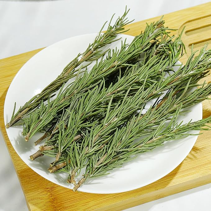 Natural Dried Whole Rosemary Sprigs, 1.24oz(35.0g), 10~15 Sprigs, Premium Grade Dried Rosemary Sprigs for Baking & Beverages, Non-GMO