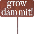 Island Genius Grow Dammit Funny Garden Sign, Unique Outside Gardening Decor Outdoor, Flower Vegetable Garden Accessories, Fun Gardening Gifts for Women Men Mom Gardener Who Love Plants, Alloy Steel