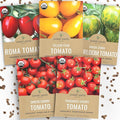 Organic Cherry Tomato Seeds Variety Pack - 5 Individual Packs - 2026 Season - Green Zebra, Sweetie Cherry, Chadwick, Yellow Pear and More! for Indoor & Outdoor Planting (Non-GMO, Certified Organic)