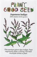 Plant Good Seed Japanese Indigo Seeds for Planting: Grow for Plant Dye, Makes Green Blue Colors - 200 Seed Packet