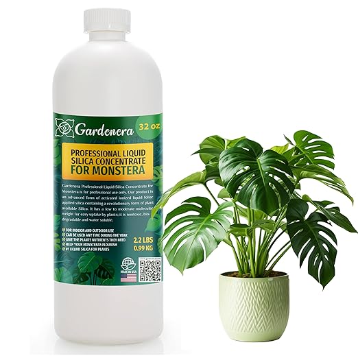 𝐏𝐑𝐎𝐅𝐄𝐒𝐒𝐈𝐎𝐍𝐀𝐋 Liquid Silica Plant Supplement - 32oz - Monstera Bioavailable Silica Fertilizer – Ideal for Hydroponics & Soil – Healthier Plants with Strong Stalks (Makes 180 Gallons)