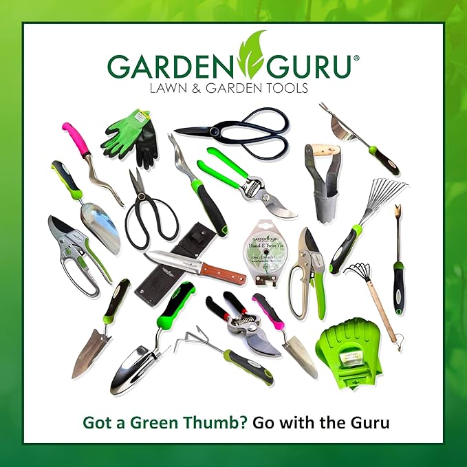 Garden Guru Dandelion Weeder Tool with Ergonomic Handle - Stainless Steel Weed Puller for Planting, Weeding, Flower and Vegetable Care in Lawn Garden Yard | Rust Resistant (2 Pack)