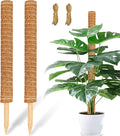 JJGoo Moss Pole for Plants Monstera, 2 Pack 23.6 inch Plant Support Pole, Extendable Coir Totem Pole for Potted Plants Pothos,Train Indoor Climbing Plants to Grow Upwards - Extends to 40.6 Inches