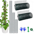 Moss Pole DIY Kit, 6.6ft Metal Moss Pole for Plants Monstera, 2Pcs 8.3in×3.3ft Steel Wire Mesh with Cable Zip Ties, Max Make 4Pcs 20" Sphagnum Moss Pole (6.6ft Wire Mesh Without Plier)