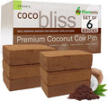 Coco Coir 650gm Bricks (6-Pack) - Organic Coco Coir for Plants & Gardening - OMRI-Listed Cocopeat for Garden Soil, Seed Starter Soil, & Mulch - Coconut Coir Bricks - Coconut Fiber Potting Mix