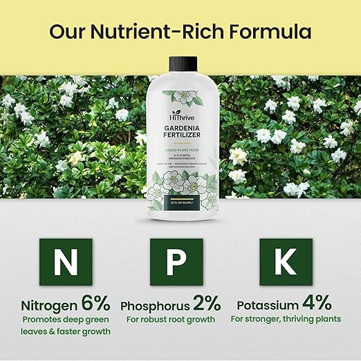 32oz Gardenia Fertilizer - Makes 192 Gallons of Indoor Plant Food for Gardenia Plants Live, Nutrient-Rich Outdoor & Indoor Plant Fertilizer, Flower Food for Vibrant Growth and Beautiful Blooms