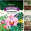 Organic Orchid Potting Mix, Mixture of Perlite, Pine Bark, Volcanic Rock, Coconut Coir, Pine Needle Soil, and 7 Other Components+Orchid Sphagnum Moss (5 QT)