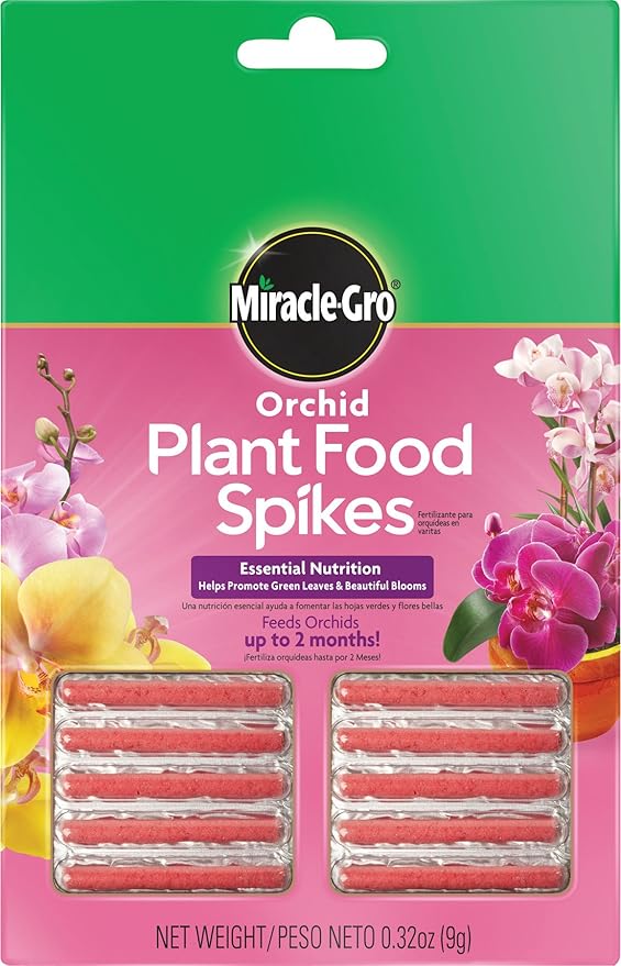 Miracle-Gro Orchid Plant Food Spikes - Indoor Plant Fertilizer Sticks for Potted Orchids, Feeds for up to 2 Months, 10 Spikes