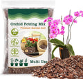 Orchid Potting Mix, 1 Quart Orchid Bark Potting Mix with Pine Bark, Coco Peat & Perlite, Orchid Bark for Indoor Plants, Orchid Soil with Excellent Water Retention & Ventilation