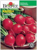Burpee Crimson Giant Radish Seeds - Large, Mild-Flavored Roots