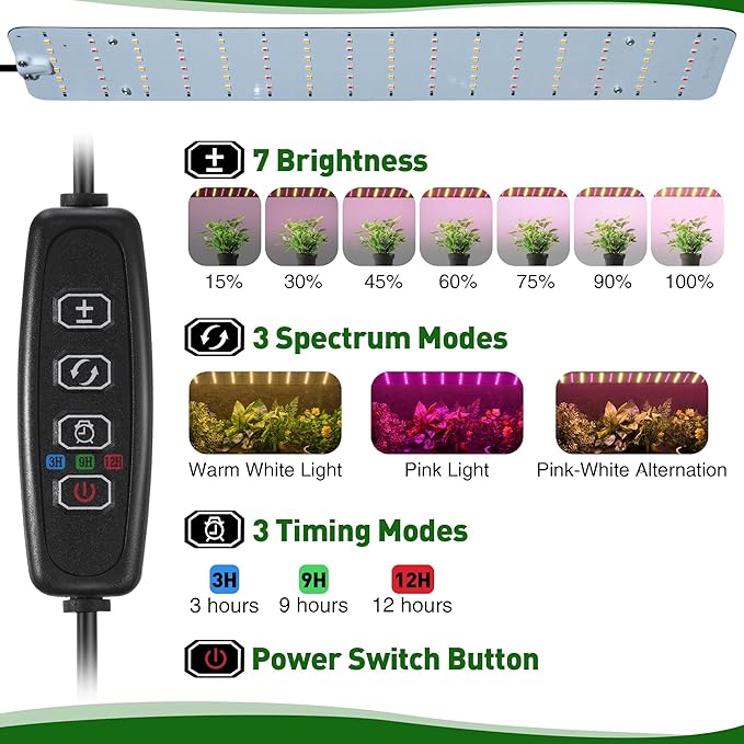 Meonum Mini Greenhouse for Indoor Outdoor, Portable Green House with 15W Plant Dimmable LED Grow Lights, Timer, 3 Light Color Mode for Indoor Outdoor Seed Starter Tray(23.6"x15.7"x19.6")