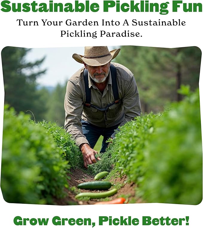 Epic Gardening Pickling Garden Seed Kit - 7 Non-GMO Varieties for Pickling, Includes Beets, Cucumbers, Dill, Jalapeños & More, Easy-to-Grow Seeds in Eco-Friendly Packaging, Perfect for Beginners