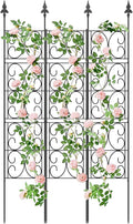 60'' H x 33.3'' W Metal Garden Trellis for Climbing Plants Outdoor - Rustproof Plant Support Privacy Screen - Heavy Duty Wall Trellis for Rose Clematis Flowers Vine