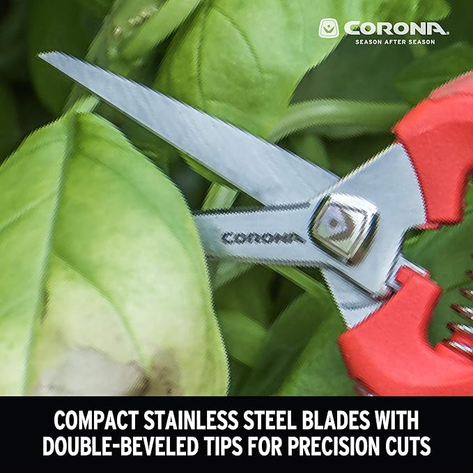 Corona FS 3214D ComfortGEL Leaf & Stem Micro Snips, Pack of 1, Orange