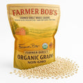Farmer Bob's Dehulled Barley Grain 5lb Bulk Bag - USDA Organic, Farmer Direct, Grown in US, Whole Grain, Vegan, Non-GMO, Glyphosate Free - Ideal for Barley Tea & Barley Grass Juice Powder Organic