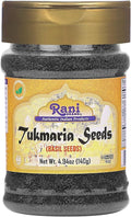 Rani Tukmaria (Natural Holy Basil Seeds) 4.94oz (140g) PET Jar Used for Falooda / Sabja Dessert, Spice & Ayurveda Herbal ~ Gluten Friendly | NON-GMO | Kosher | Vegan | Indian Origin