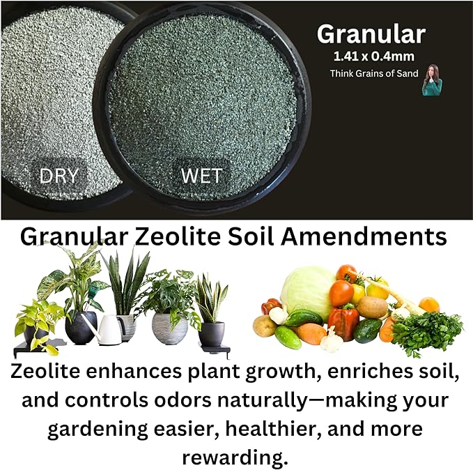 Zeolite Granular 12 Pounds 2 x 6 lb Bags for Garden Plant Soil Amendment Composting Aquarium Filter Media