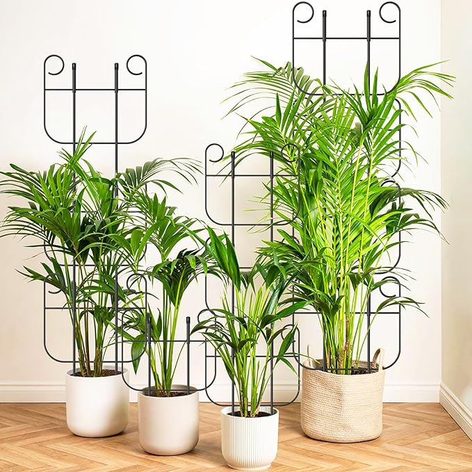 8 Pack Trellis for Climbing Plants Indoor, Expandable Small Metal Trellis for Potted Plants, Flowers Vine Ivy, Sturdy Houseplant Pothos Plant Climber Support