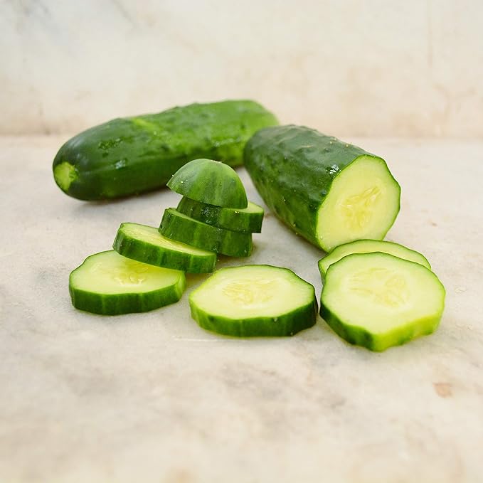 Marketmore 76 Cucumber - 25 Seeds - Heirloom & Open-Pollinated Variety, USA-Grown, Non-GMO Vegetable Seeds for Planting Indoors or Outdoors in The Home Garden, Thresh Seed Company
