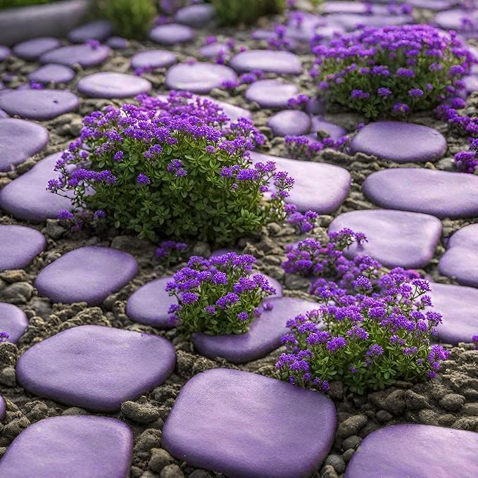 2000+ Rare Purple Creeping Thyme Seeds for Planting - Heirloom Ground Cover Plants Fresh Home and Garden