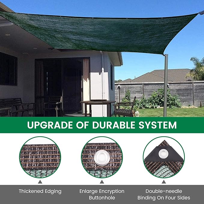 Xlimin 60% 20 X 30 FT Green Shade Cloth, Outdoor Woven Sun Shade with Grommets, Durable Breathable Netting Shading Antifreezing for Patio, Garden, DIY Home, Plants Cover, Greenhouse, Dog Kennel