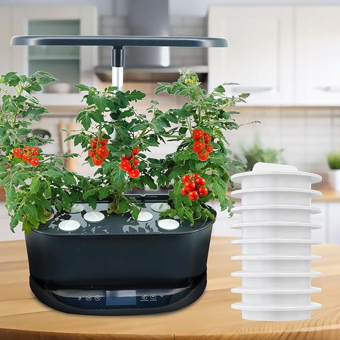 Plant Spacer Kit Compatible with Aerogarden,Plant Spacer Cover for Aerogarden Spacer Caps,for Indoor Hydroponic Growing System,Plant Grow Deck Openings, Round, 12 Pack, White