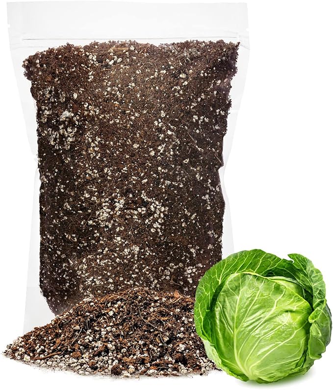 GARDENERA Premium Organic Potting Soil for Cabbage - (5 Quart Bag)