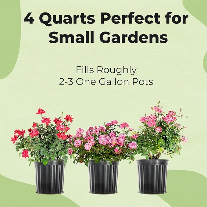 Specialty Rose Planting Mix by Perfect Plants | Premium Nutrients for Flowering Roses Such as Drift, Knockout, and Heirloom (4qt)