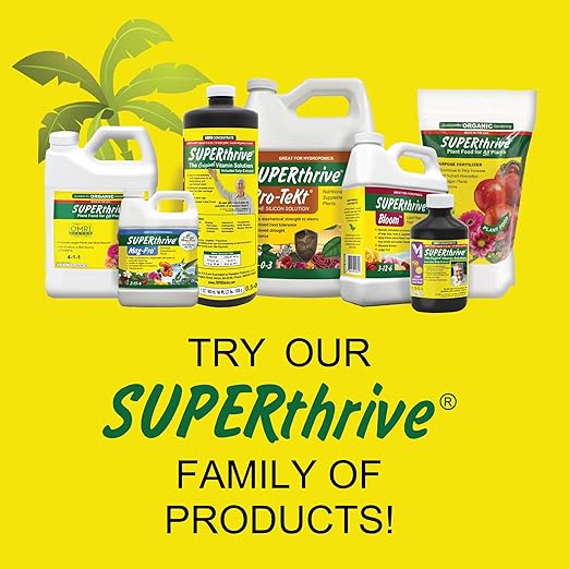 SUPERthrive Plant Vitamin Solution 1 pt + Organic 4-4-4 All-Purpose Fertilizer Set, 2 Pack