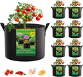 FEED GARDEN 10 Gallon Grow Bags 8 Pack – 300G Thickened Fabric Plant Pots with Reinforced Handles, Breathable Drainage Planters for Vegetables, Tomatoes, Herbs, Indoor & Outdoor Gardening