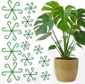 16PCS Plant Stem Support for Indoor Plants, Climbing Houseplant Stem Supports, 4 Sizes Reusable Clips for Monstera, Orchid & Pothos, Climbing Stem Holders (Green)