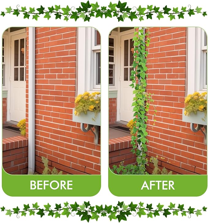 Downspout Rain Gutter Trellis Kit Plastic Downspout Trellis for Climbing Plants Outdoor White Lattice Vertical Wall Decor for Room Patio Garden(117 Pcs,144 x 4 Inches)